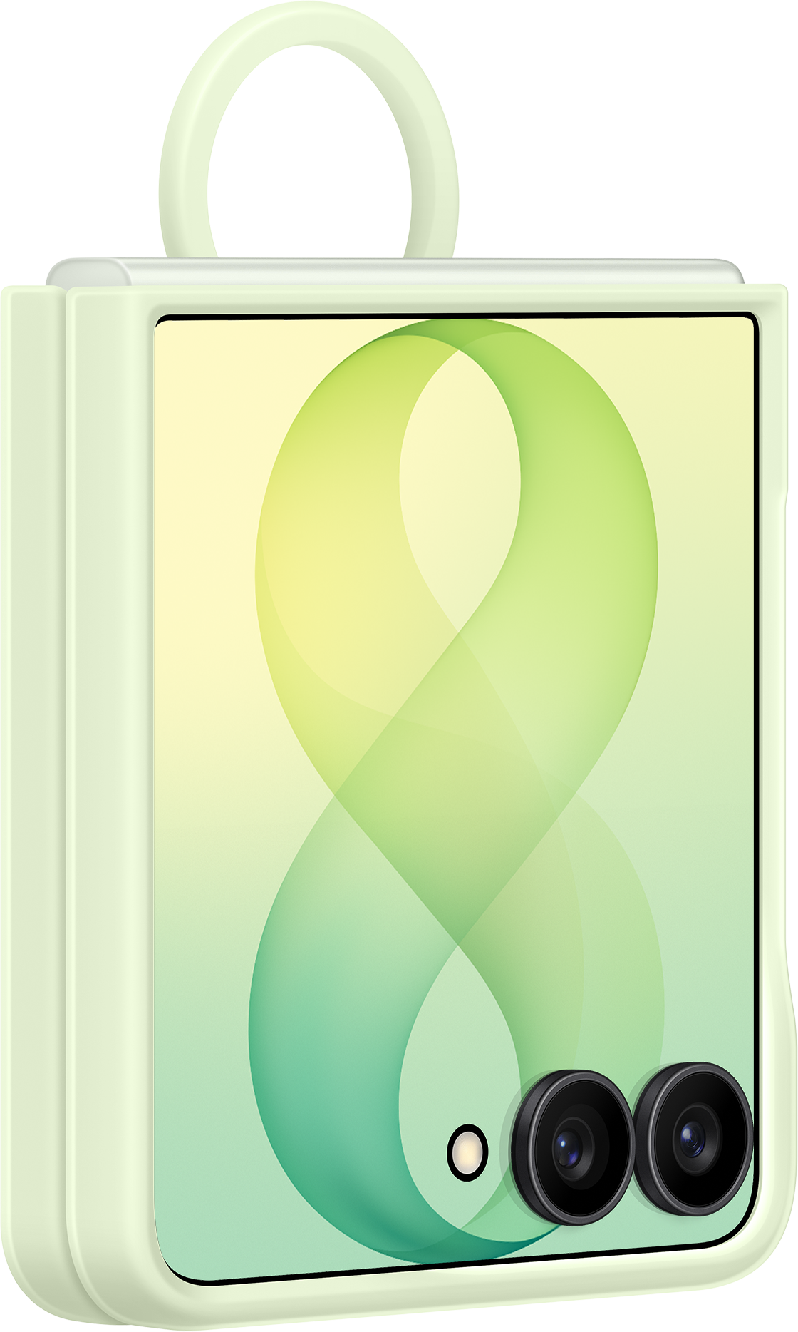 Coque pour Samsung Galaxy Z Flip8 F776, Anneau en silicone magnétique, Vert EF-EF776CGEGWW