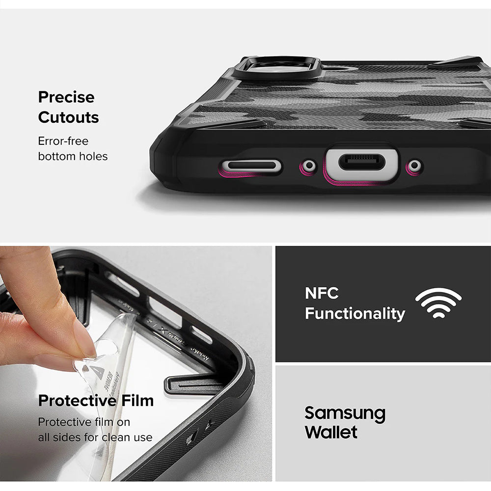 Étui pour Samsung Galaxy A56 A566 / A36 A366, Ringke, Fusion X Camo, Noir