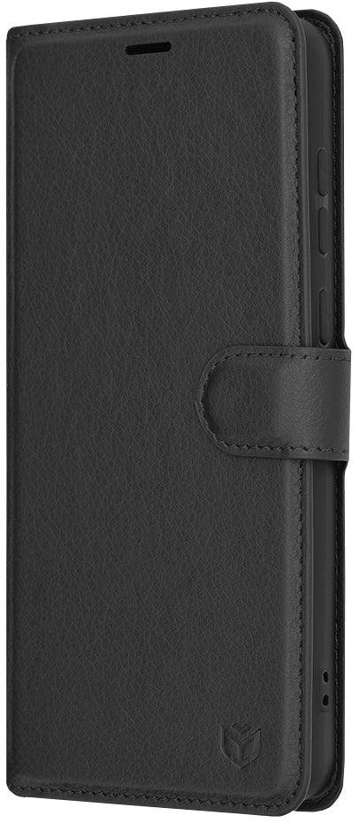 Coque pour Samsung Galaxy A05 A055, Techsuit, Leather Folio, Noire