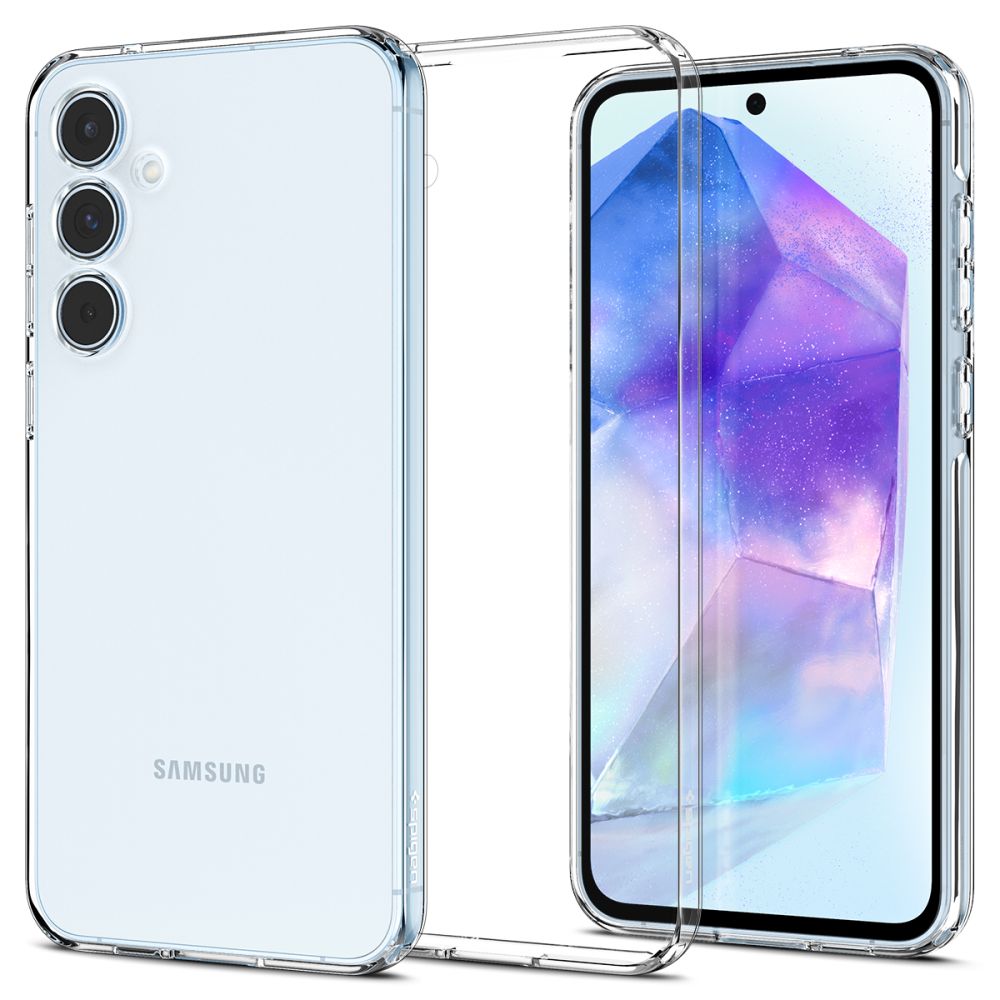 Coque pour Samsung Galaxy A55 5G A556, Spigen, Liquid Crystal, Transparent ACS07537