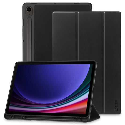 Tasche für Samsung Galaxy Tab S9 FE, Tech-Protect, SC PEN, Schwarz