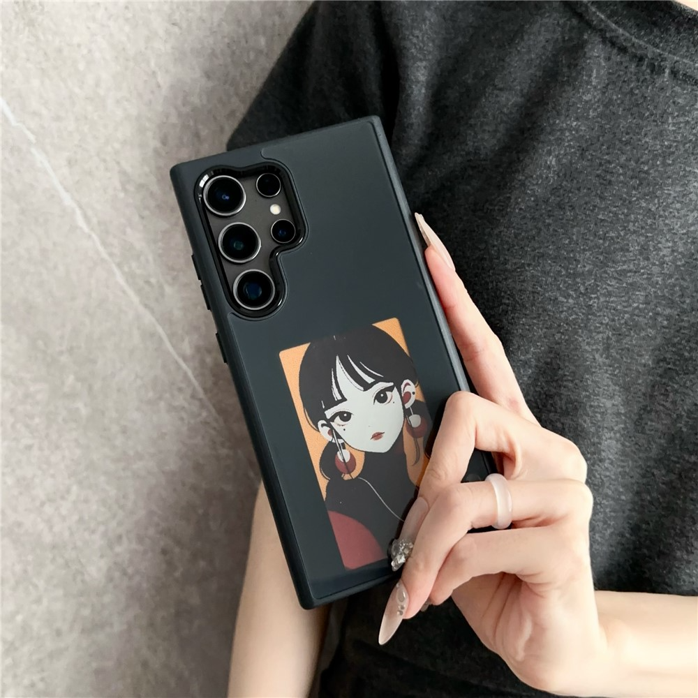 Coque pour Samsung Galaxy S23 Ultra S918, OEM, Écran E-Ink Personnalisé, Noir