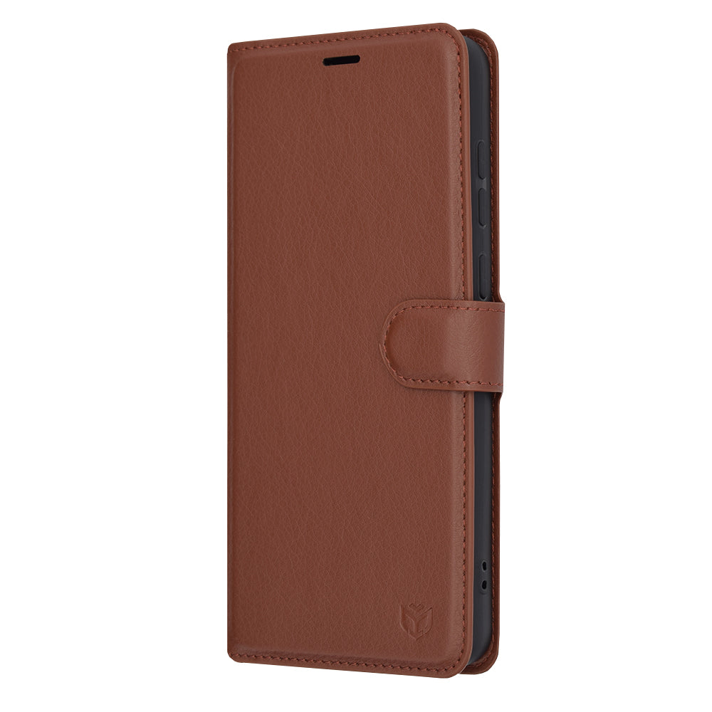 Coque pour Samsung Galaxy A05 A055, Techsuit, Leather Folio, Marron