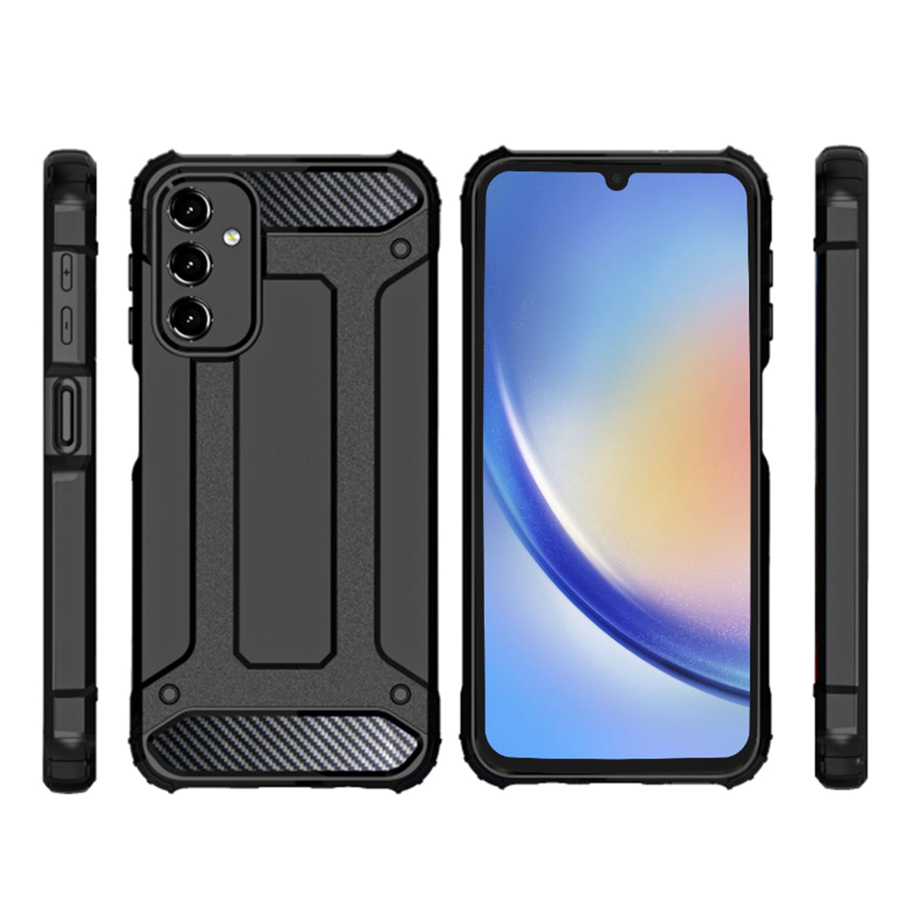 Coque pour Samsung Galaxy A05s A057, Techsuit, Hybrid Armor, Noire