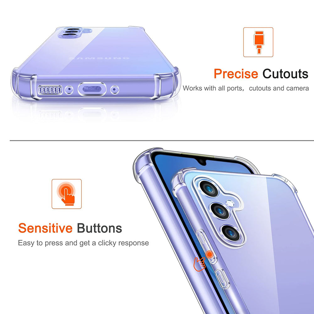 Coque pour Samsung Galaxy A05s A057, Techsuit, Antichoc Claire, Transparente