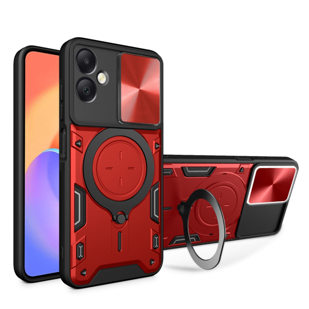 Coque pour Samsung Galaxy A06 A065, Techsuit, CamGuard Pro, Rouge