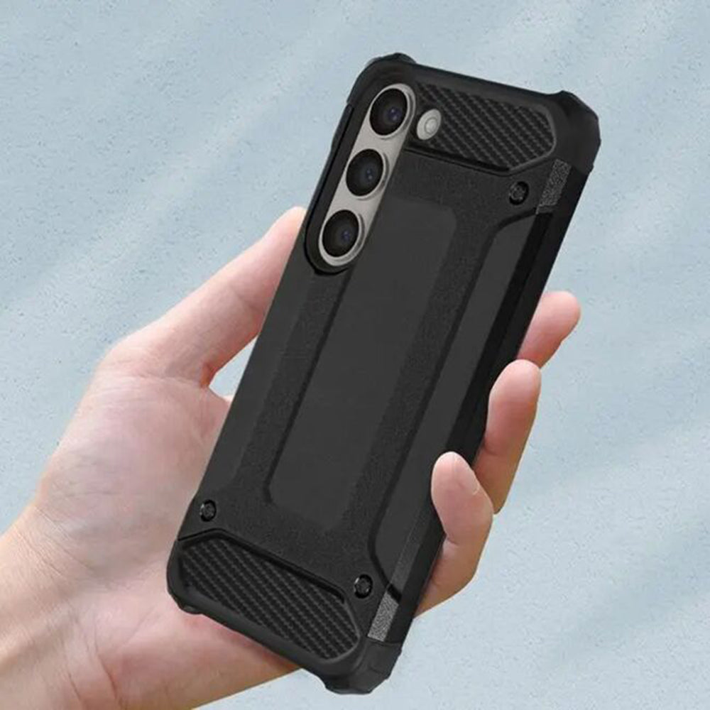 Coque pour Samsung Galaxy A06 A065, Techsuit, Hybrid Armor, Noire