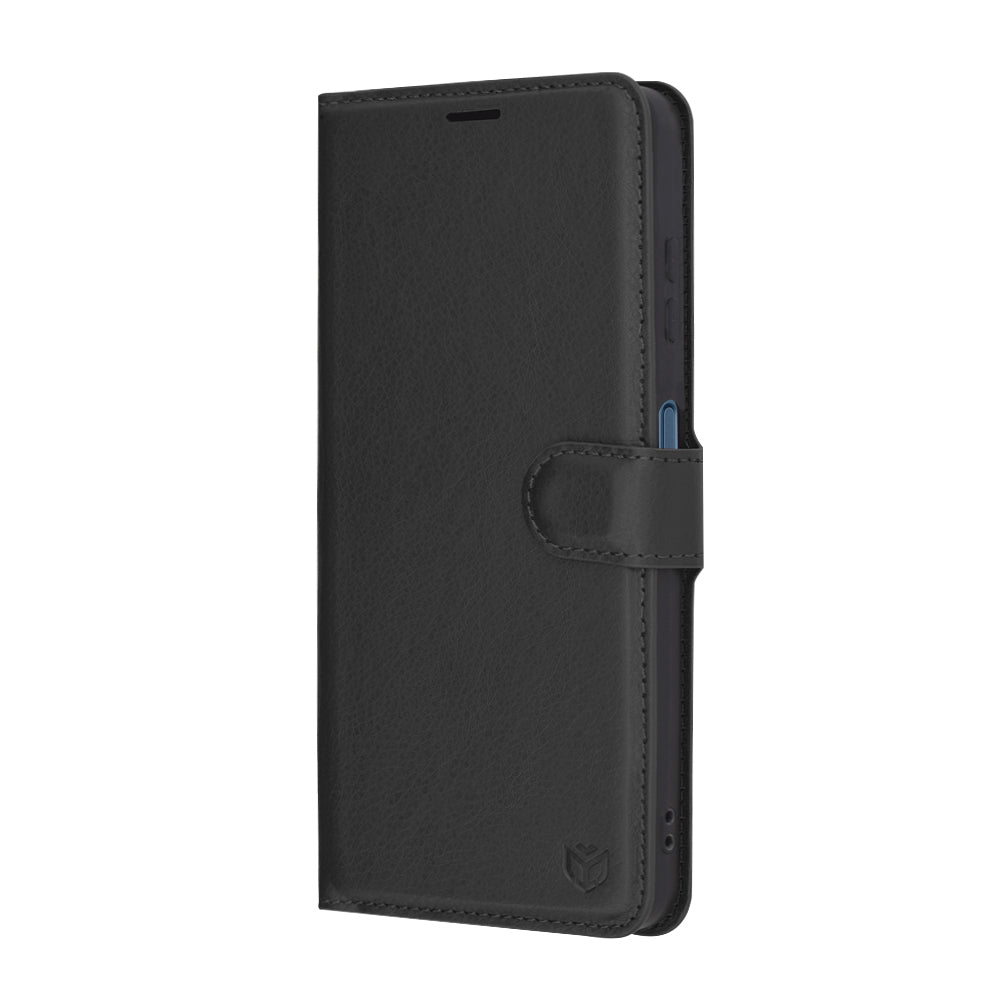 Coque pour Samsung Galaxy A06 A065, Techsuit, Leather Folio, Noire