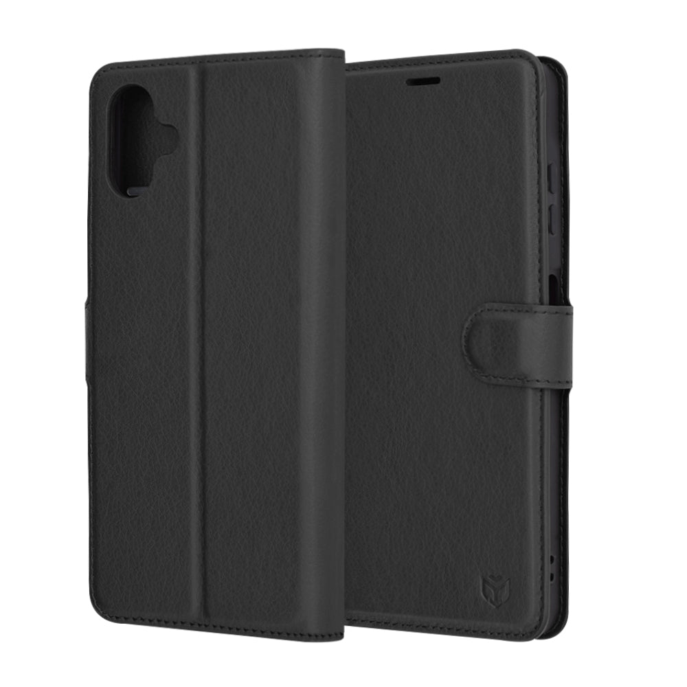 Coque pour Samsung Galaxy A06 A065, Techsuit, Leather Folio, Noire