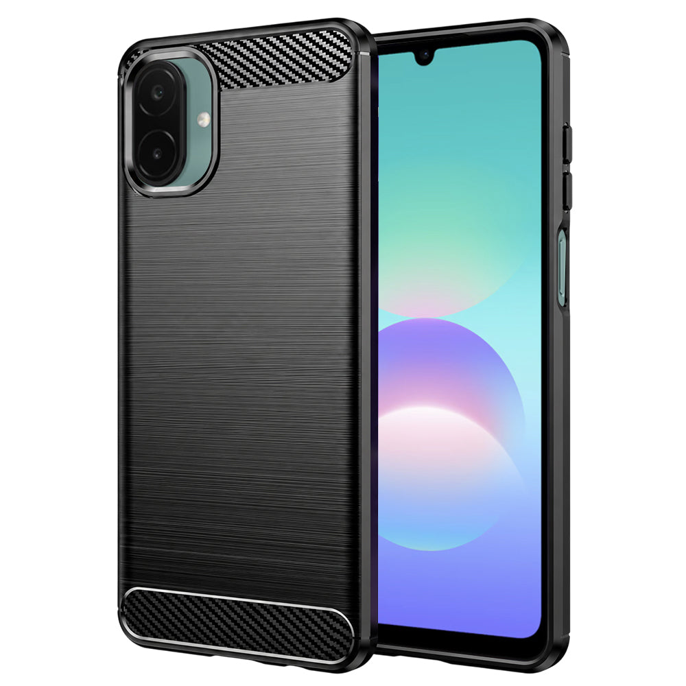 Hülle für Samsung Galaxy A08 4G A085 / A07 5G A076, Techsuit, Carbon, Schwarz