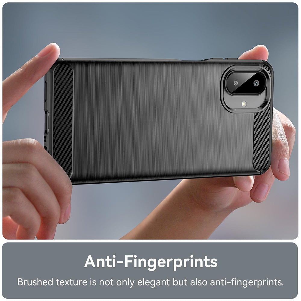 Hülle für Samsung Galaxy A08 4G A085 / A07 5G A076, Techsuit, Carbon, Schwarz