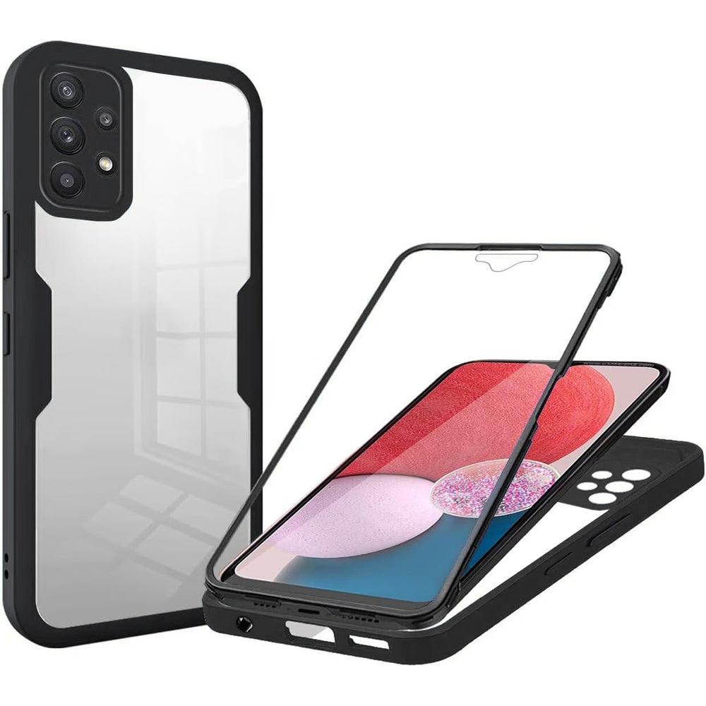 Coque pour Samsung Galaxy A13 A135, Techsuit, ColorVerse 360, Noire