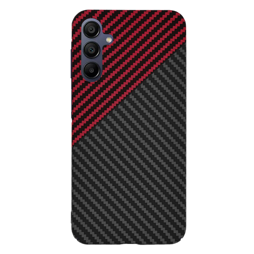 Coque pour Samsung Galaxy A15 5G A156 / A15 A155, Techsuit, Carbonite FiberShell, Noir Rouge