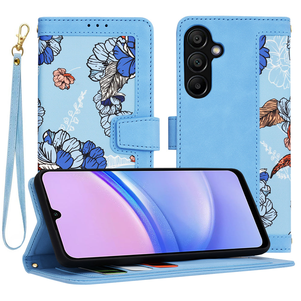 Coque pour Samsung Galaxy A15 5G A156 / A15 A155, Techsuit, FlipCraft, Bleu