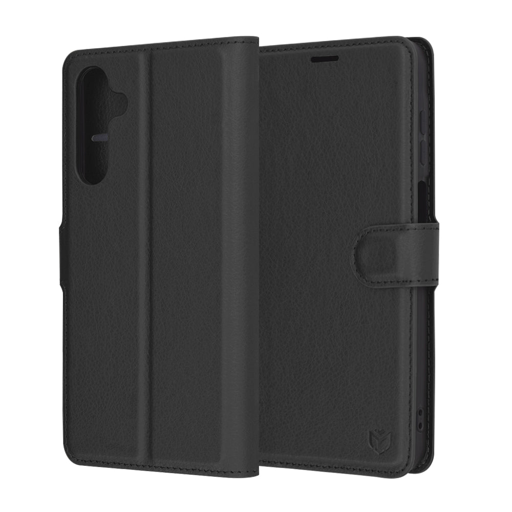 Coque pour Samsung Galaxy A16 5G A166 / A16 4G A165, Techsuit, Folio en cuir, Noire