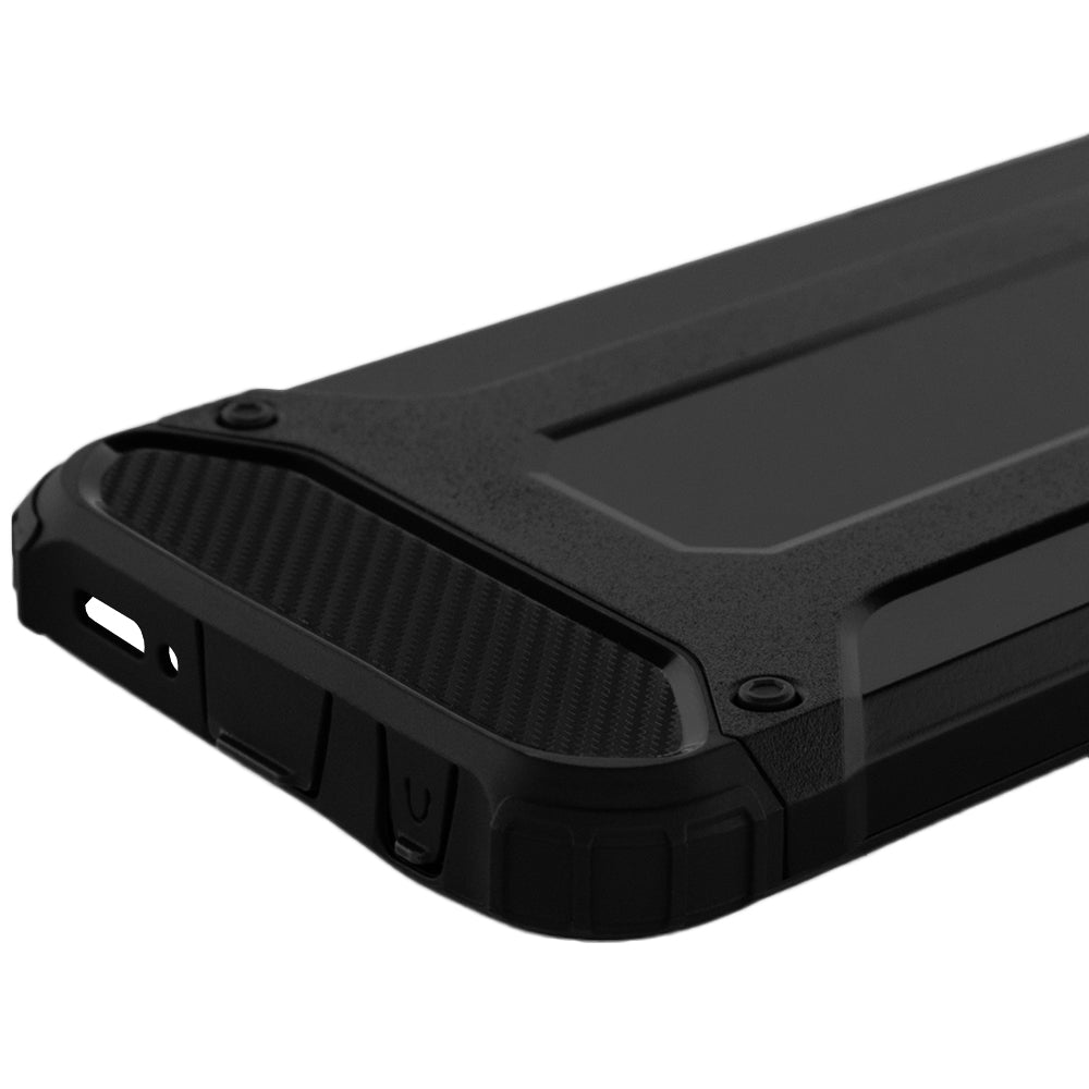 Coque pour Samsung Galaxy A20e A202, Techsuit, Hybrid Armor, Noire