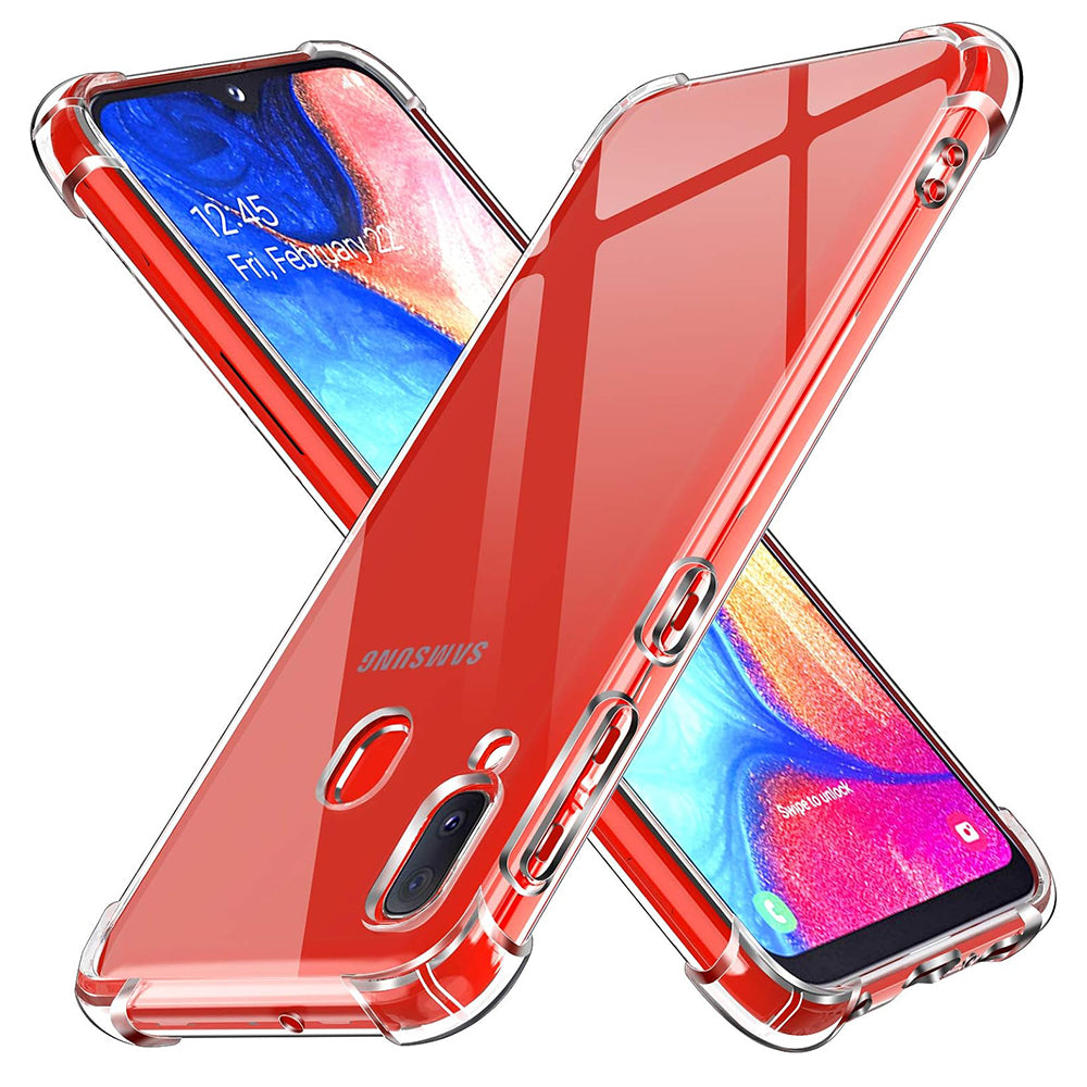 Coque pour Samsung Galaxy A20e A202, Techsuit, Anti-choc Claire, Transparente