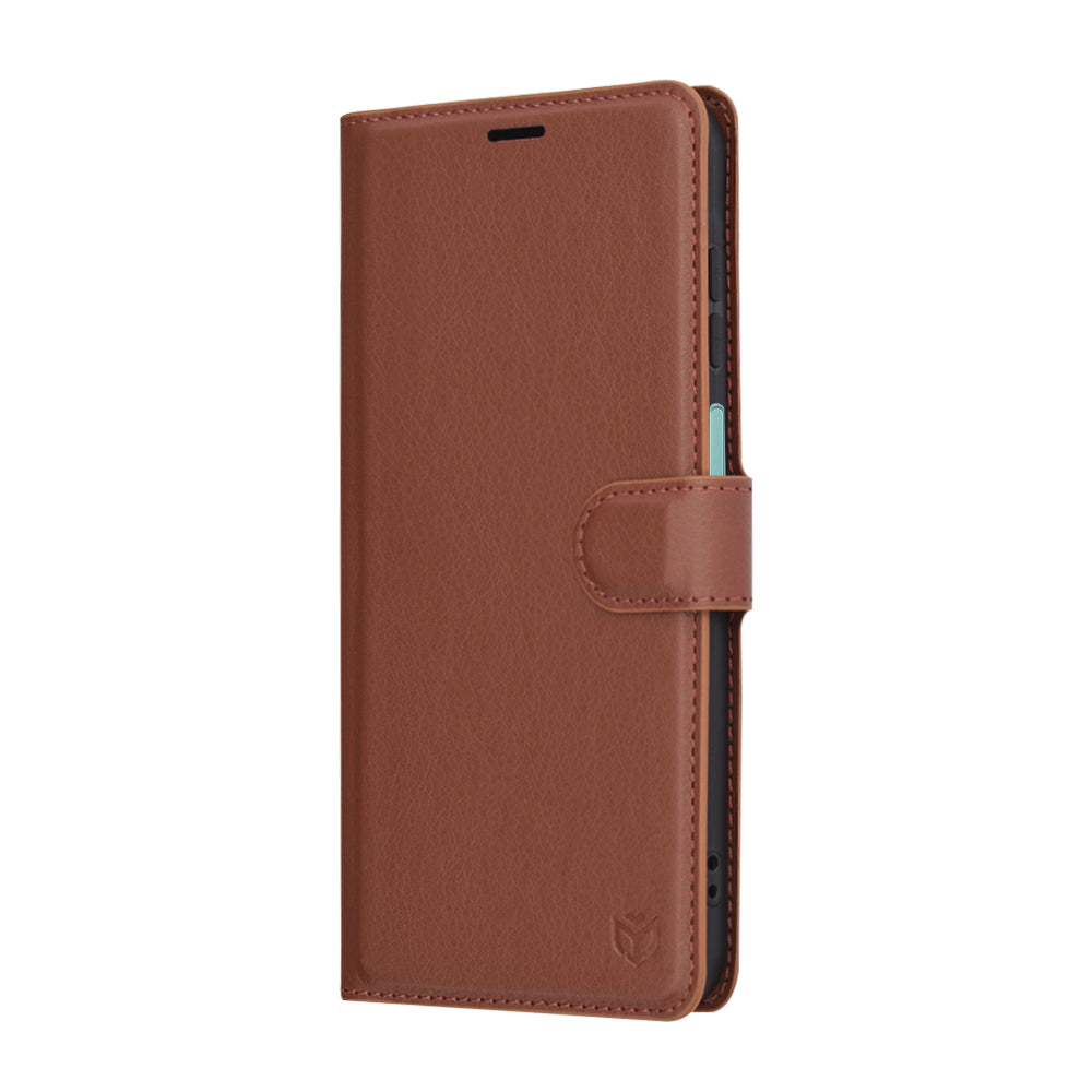 Coque pour Samsung Galaxy A26 A266, Techsuit, Leather Folio, Marron