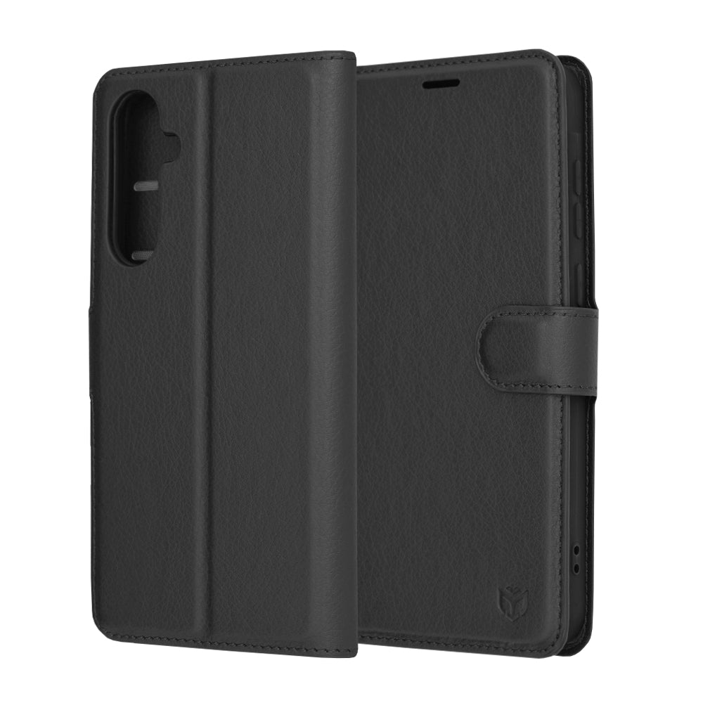 Coque pour Samsung Galaxy A35 5G A356, Techsuit, Folio en cuir, Noire