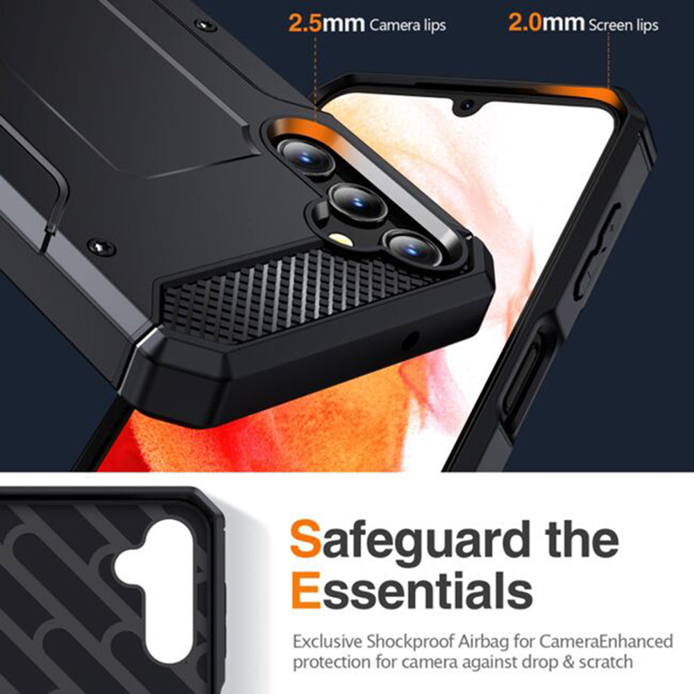Coque pour Samsung Galaxy A36 A366, Techsuit, Hybrid Armor, Noire