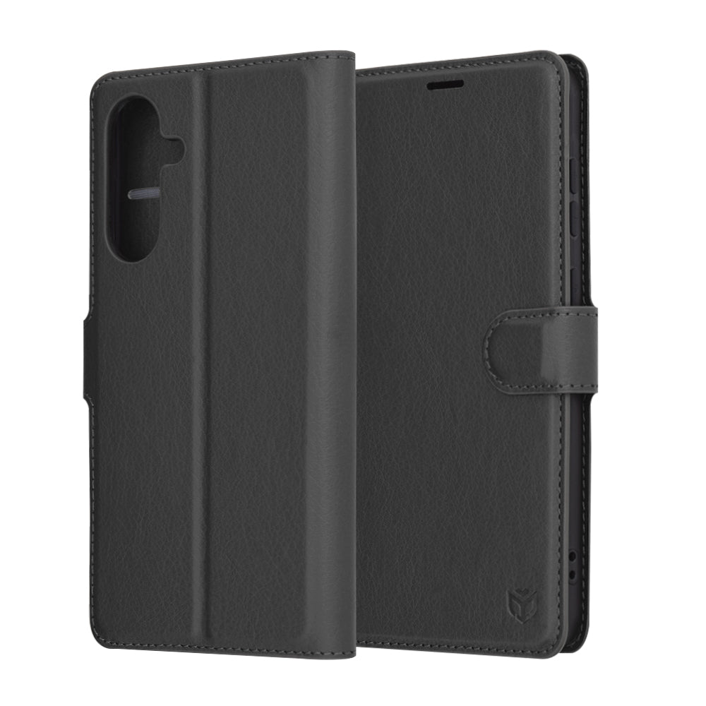 Coque pour Samsung Galaxy A36 A366, Techsuit, Leather Folio, Noire