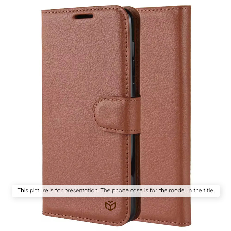 Hülle für Samsung Galaxy A37 5G / A36 A366, Techsuit, Leder Folio, Braun