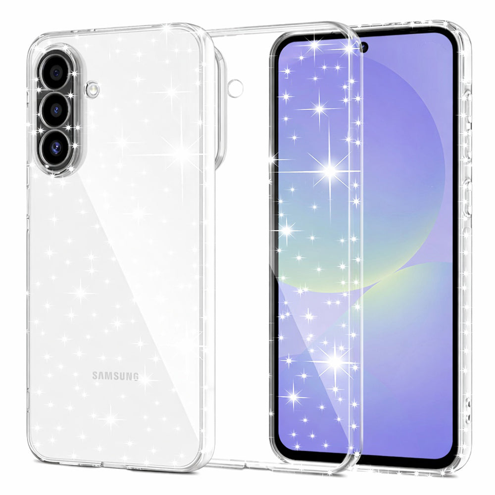 Case for Samsung Galaxy A37 5G, Techsuit, SparkleSkin, Transparent