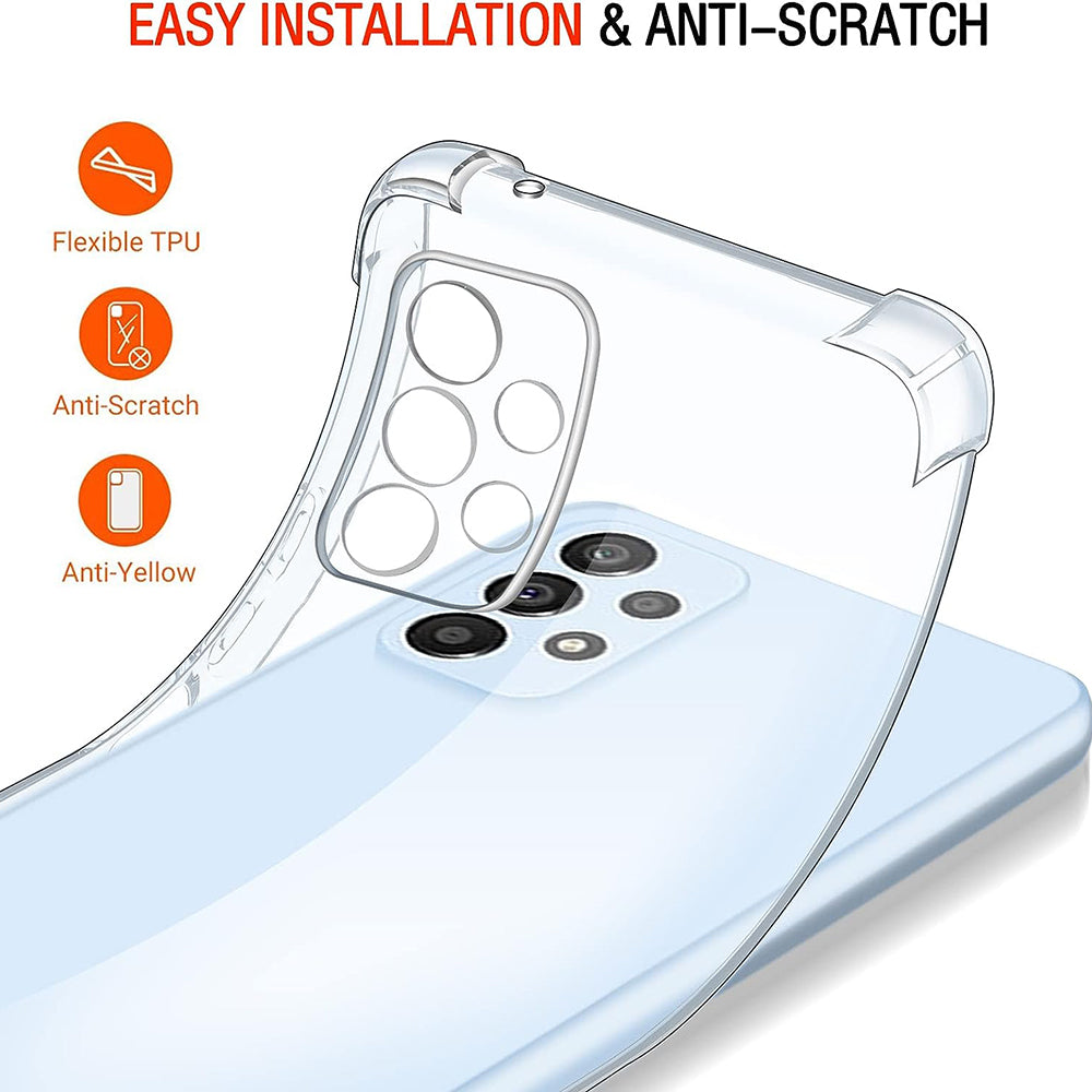 Coque pour Samsung Galaxy A53 5G A536, Techsuit, Anti-choc Claire, Transparente