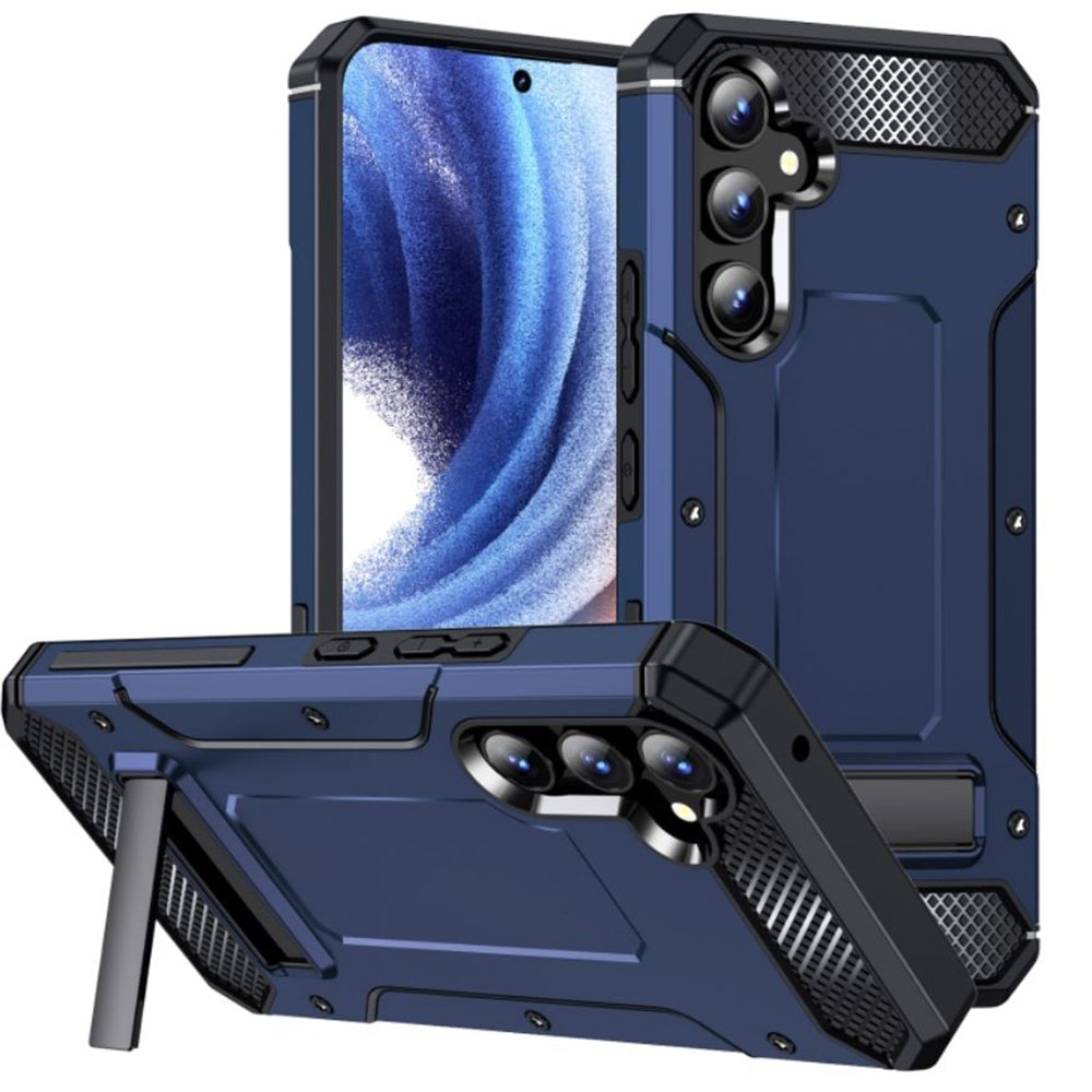 Étui pour Samsung Galaxy A54 A546, Techsuit, Hybrid Armor avec support, Bleu