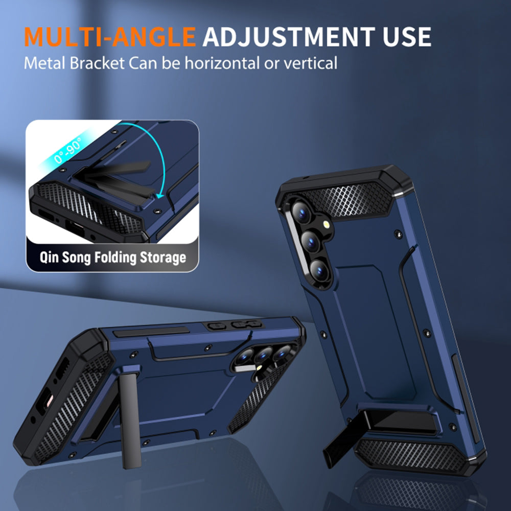 Étui pour Samsung Galaxy A54 A546, Techsuit, Hybrid Armor avec support, Bleu