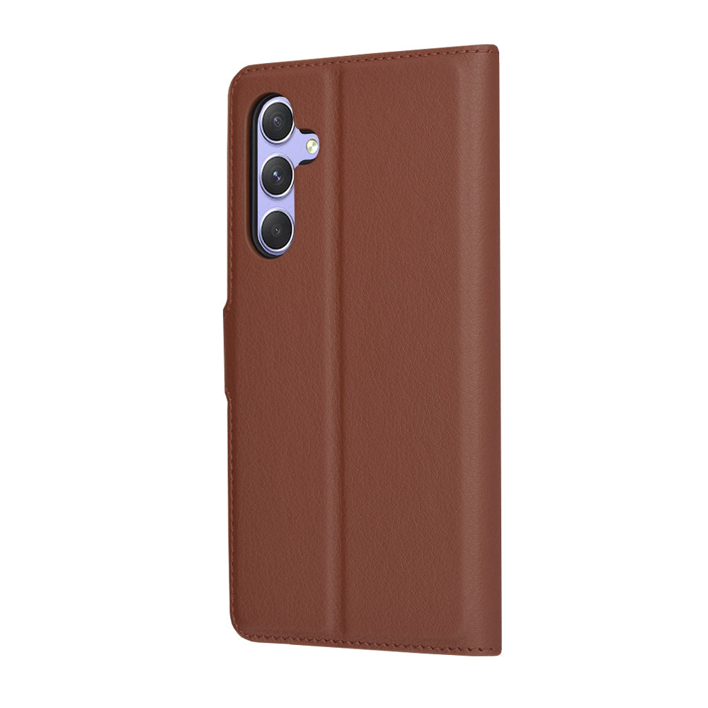 Coque pour Samsung Galaxy A54 A546, Techsuit, Leather Folio, Marron