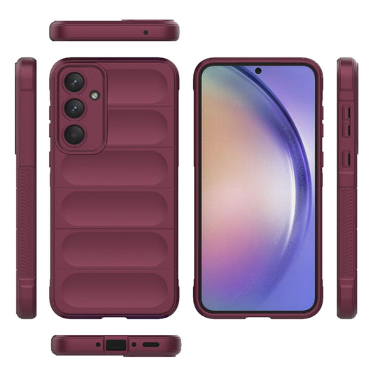 Hülle für Samsung Galaxy A54 A546, Techsuit, Magic Shield, Weinrot
