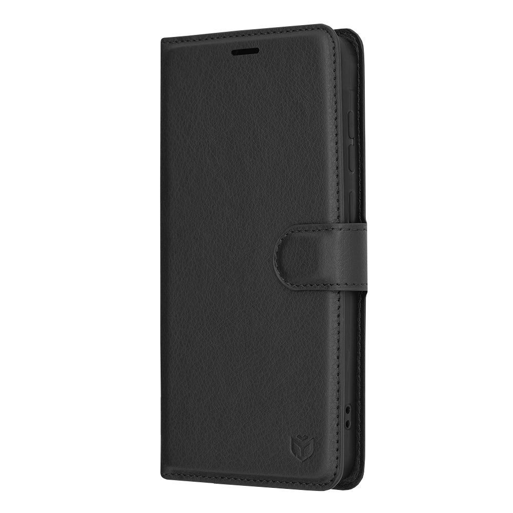 Coque pour Samsung Galaxy A55 5G A556, Techsuit, Leather Folio, Noire
