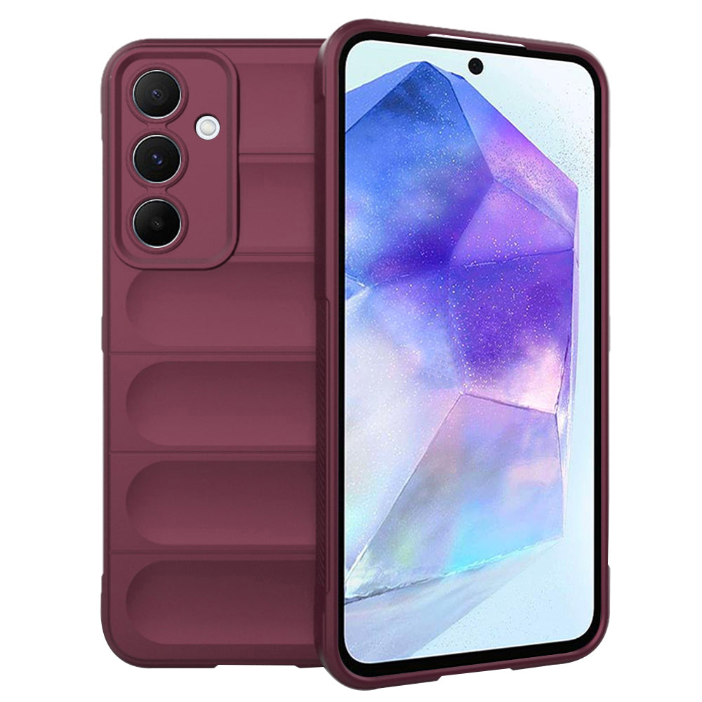 Coque pour Samsung Galaxy A55 5G A556, Techsuit, Magic Shield, Bordeaux