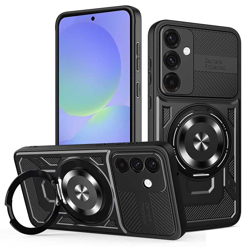 Coque pour Samsung Galaxy A56 A566 / A36 A366, Techsuit, RuggedCam, Noire