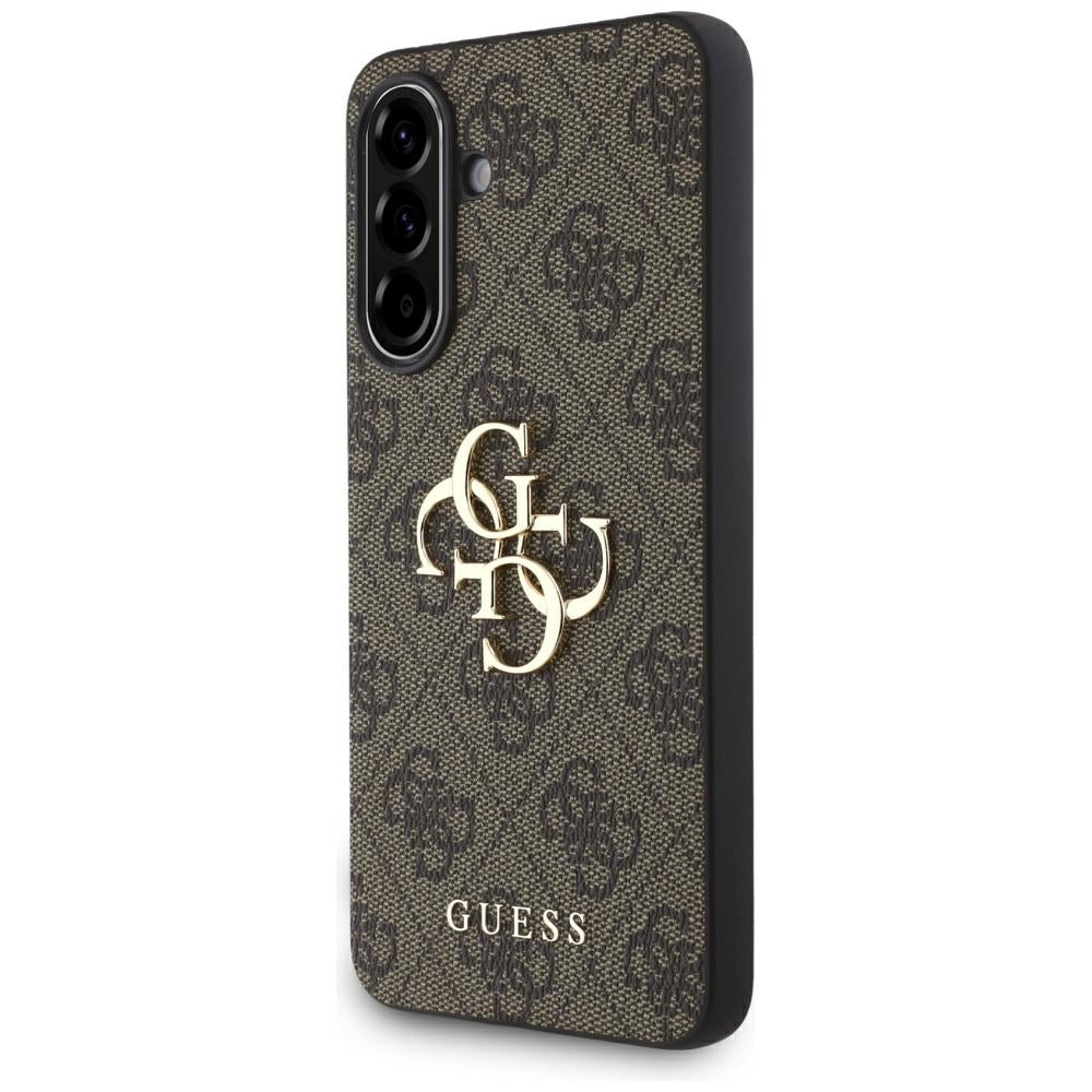 Étui pour Samsung Galaxy A56 A566, Guess, 4G Big Logo, Marron