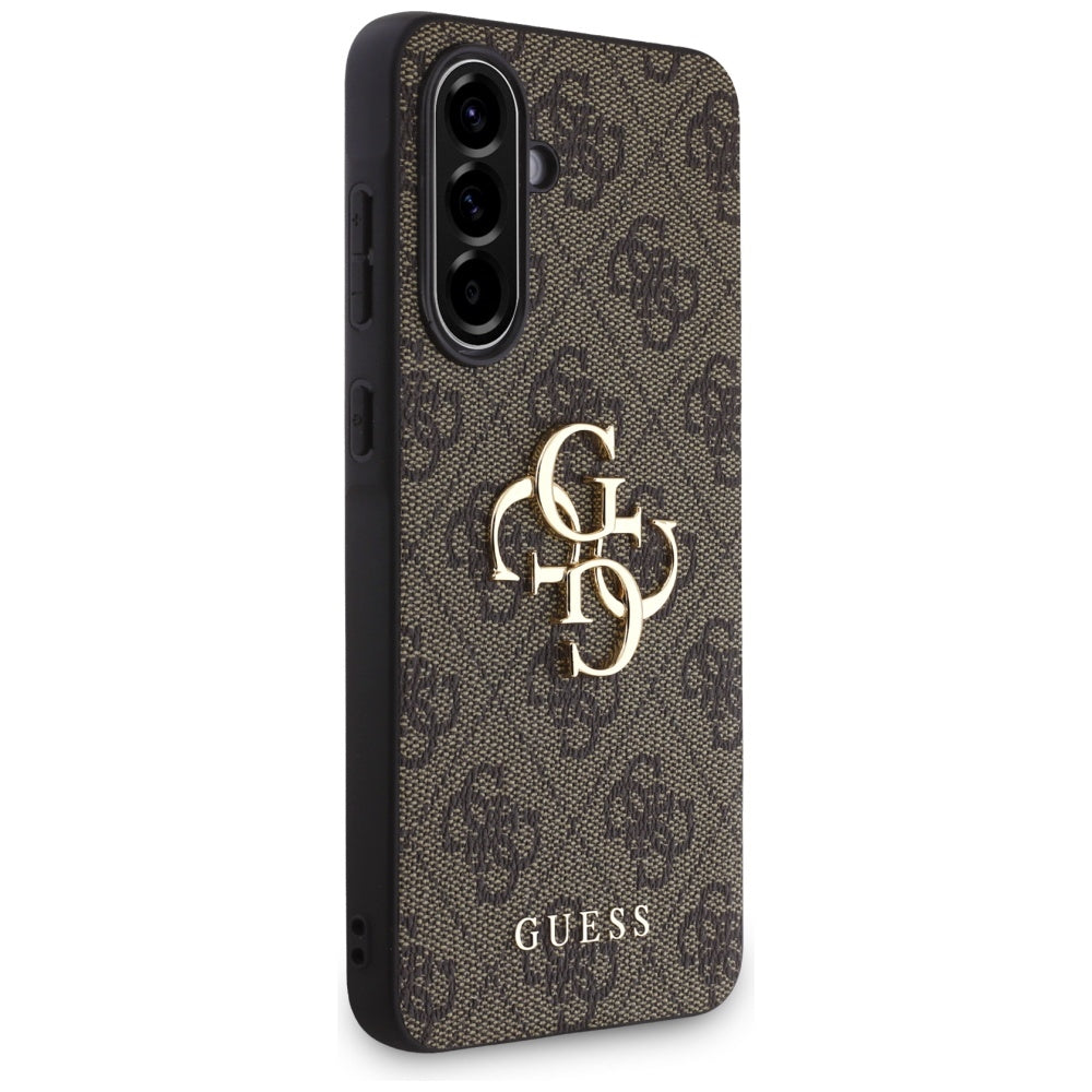 Étui pour Samsung Galaxy A56 A566, Guess, 4G Big Logo, Marron