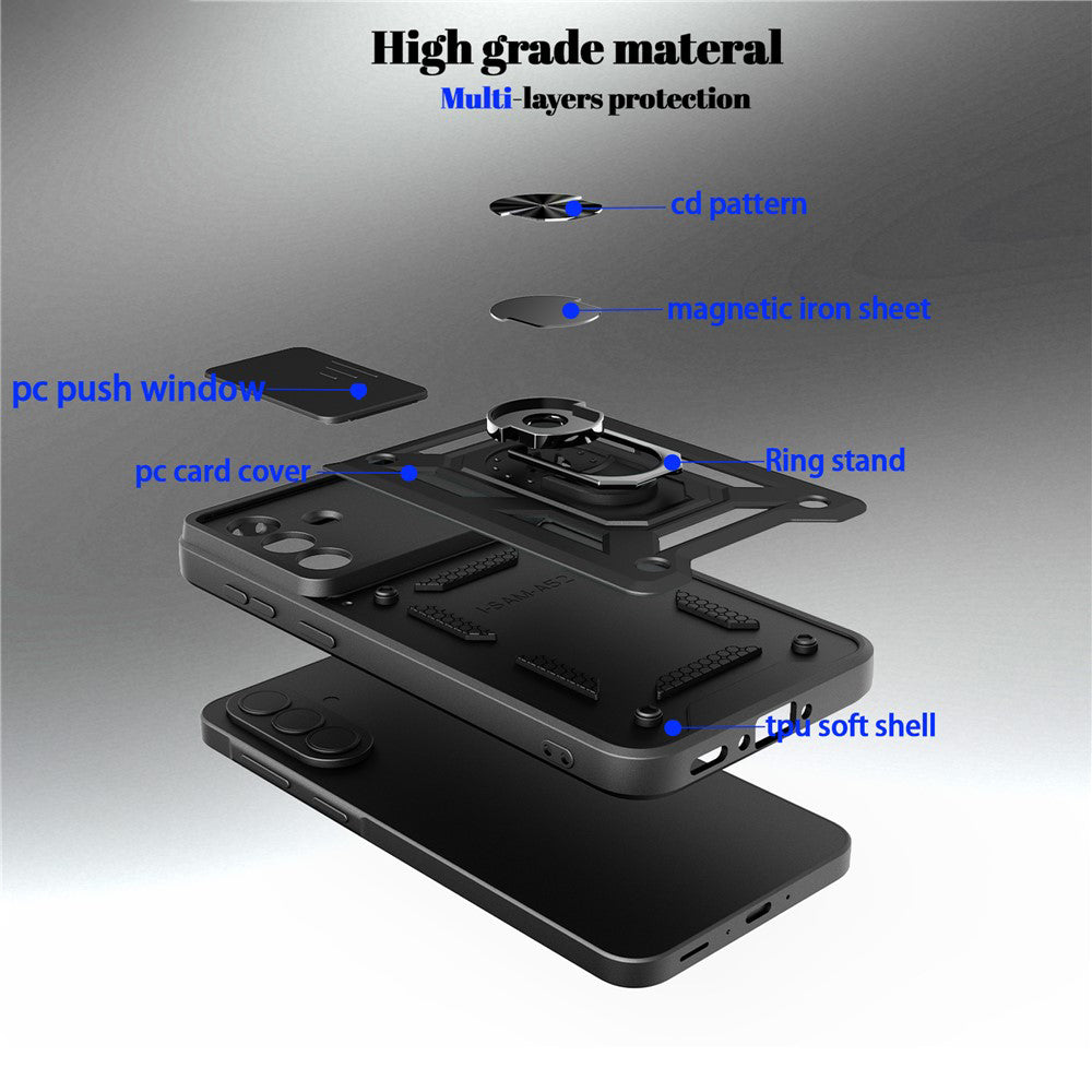 Étui pour Samsung Galaxy A57 5G, Techsuit, CamShield, Noir
