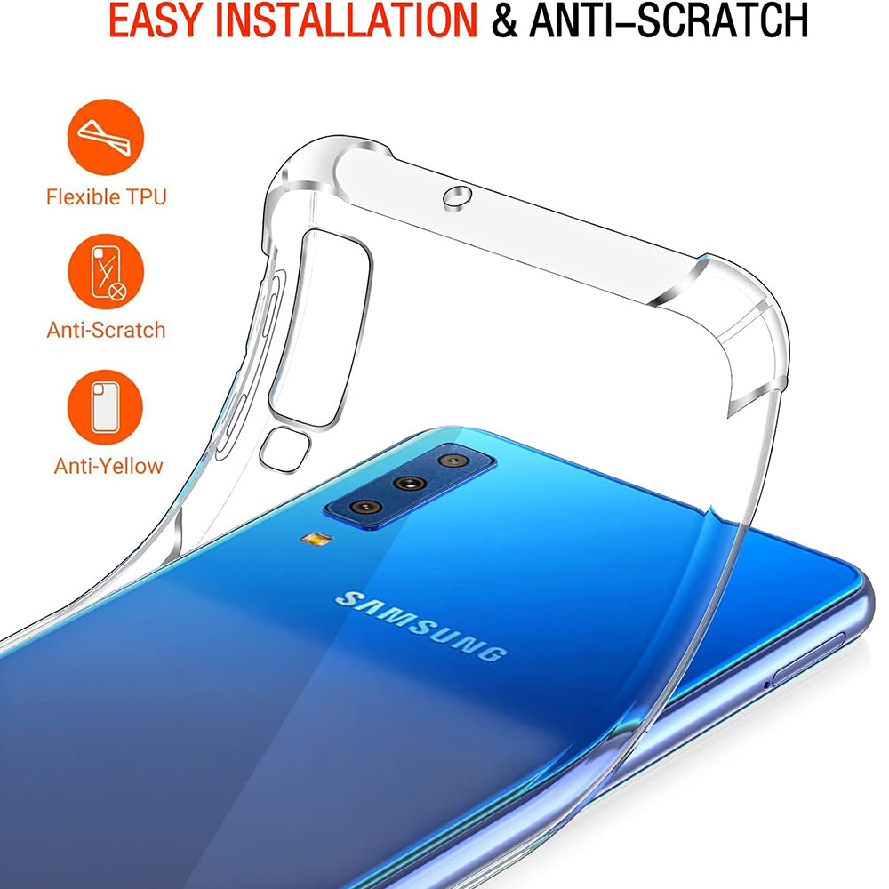 Coque pour Samsung Galaxy A7 (2018) A750, Techsuit, Anti-choc Claire, Transparente