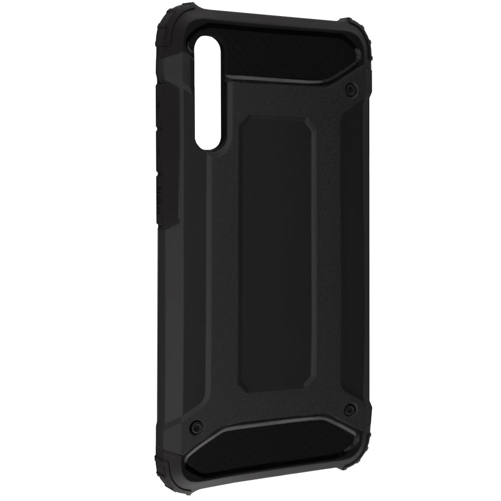 Coque pour Samsung Galaxy A70s A707 / A70 A705, Techsuit, Hybrid Armor, Noire