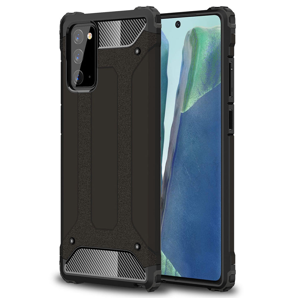 Coque pour Samsung Galaxy Note 20 5G N981 / Note 20 N980, Techsuit, Hybrid Armor, Noire