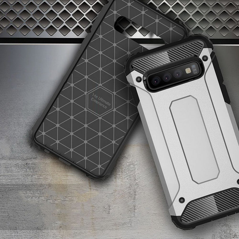 Coque pour Samsung Galaxy S10 G973, Techsuit, Hybrid Armor, Noire