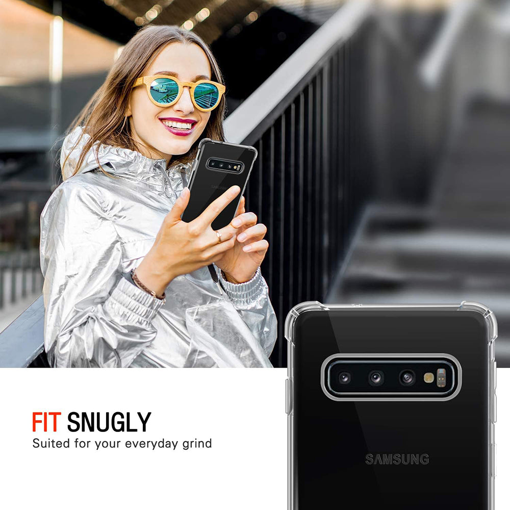 Coque pour Samsung Galaxy S10 G973, Techsuit, Anti-choc Claire, Transparente