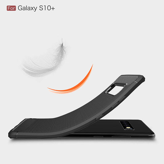 Case for Samsung Galaxy S10+ G975, Techsuit, Carbon, Black