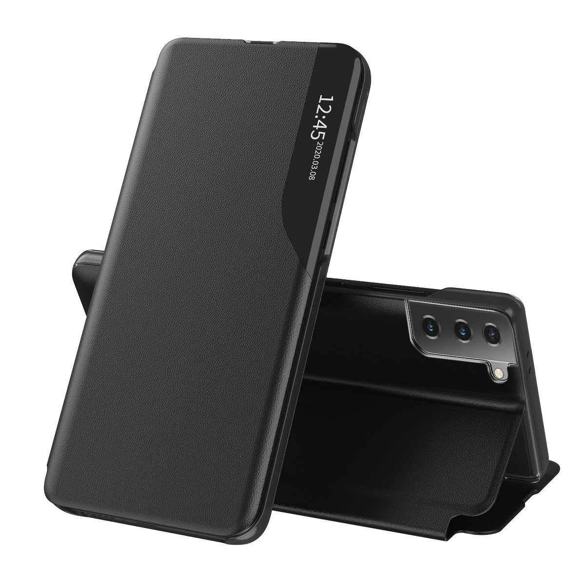 Coque pour Samsung Galaxy S21+ 5G G996, Techsuit, eFold, Noire