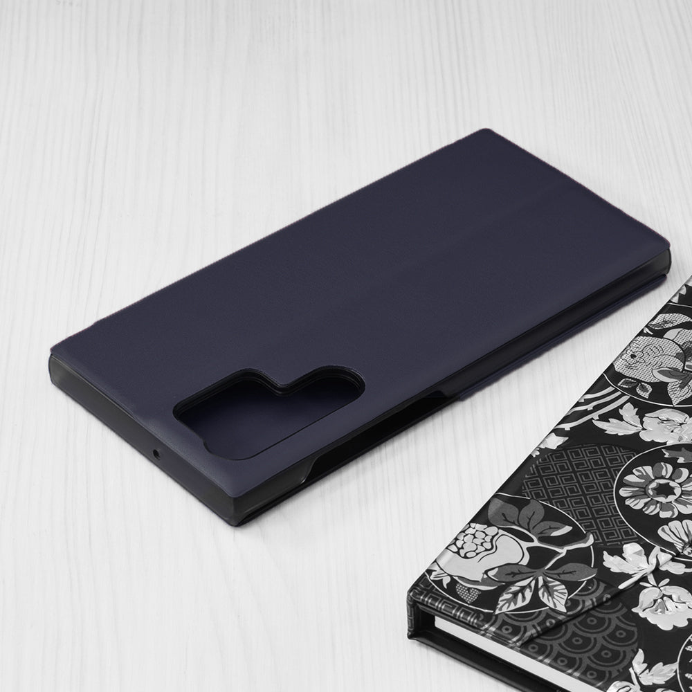 Coque pour Samsung Galaxy S22 Ultra 5G S908, Techsuit, eFold, Bleu Foncé