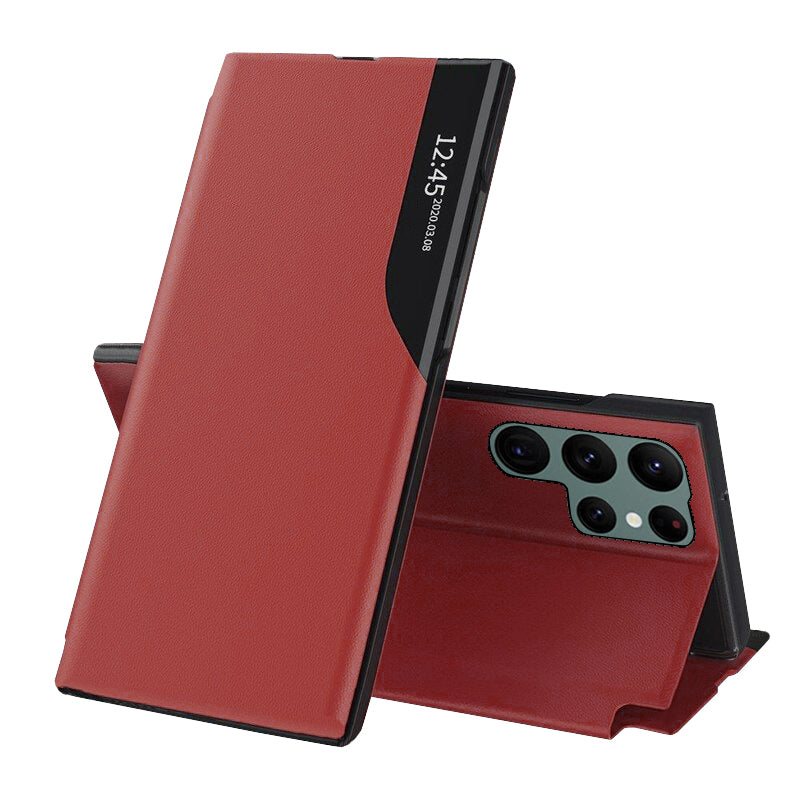 Coque pour Samsung Galaxy S22 Ultra 5G S908, Techsuit, eFold, Rouge
