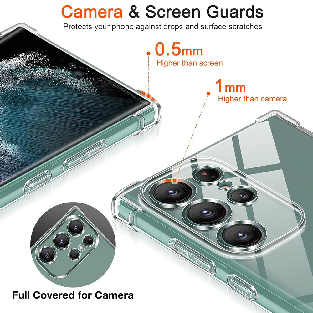 Coque pour Samsung Galaxy S22 Ultra 5G S908, Techsuit, Antichoc Claire, Transparente