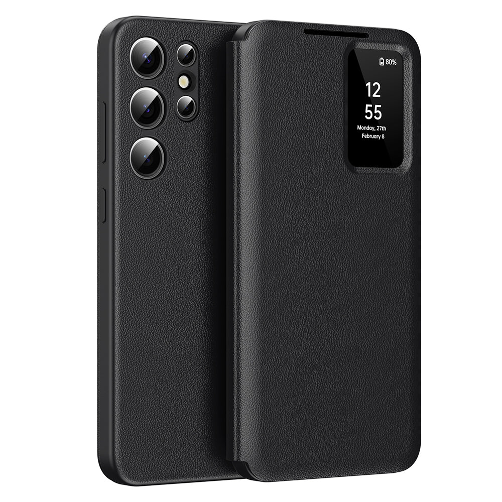 Coque pour Samsung Galaxy S22 Ultra 5G S908, Techsuit, SmartView, Noire
