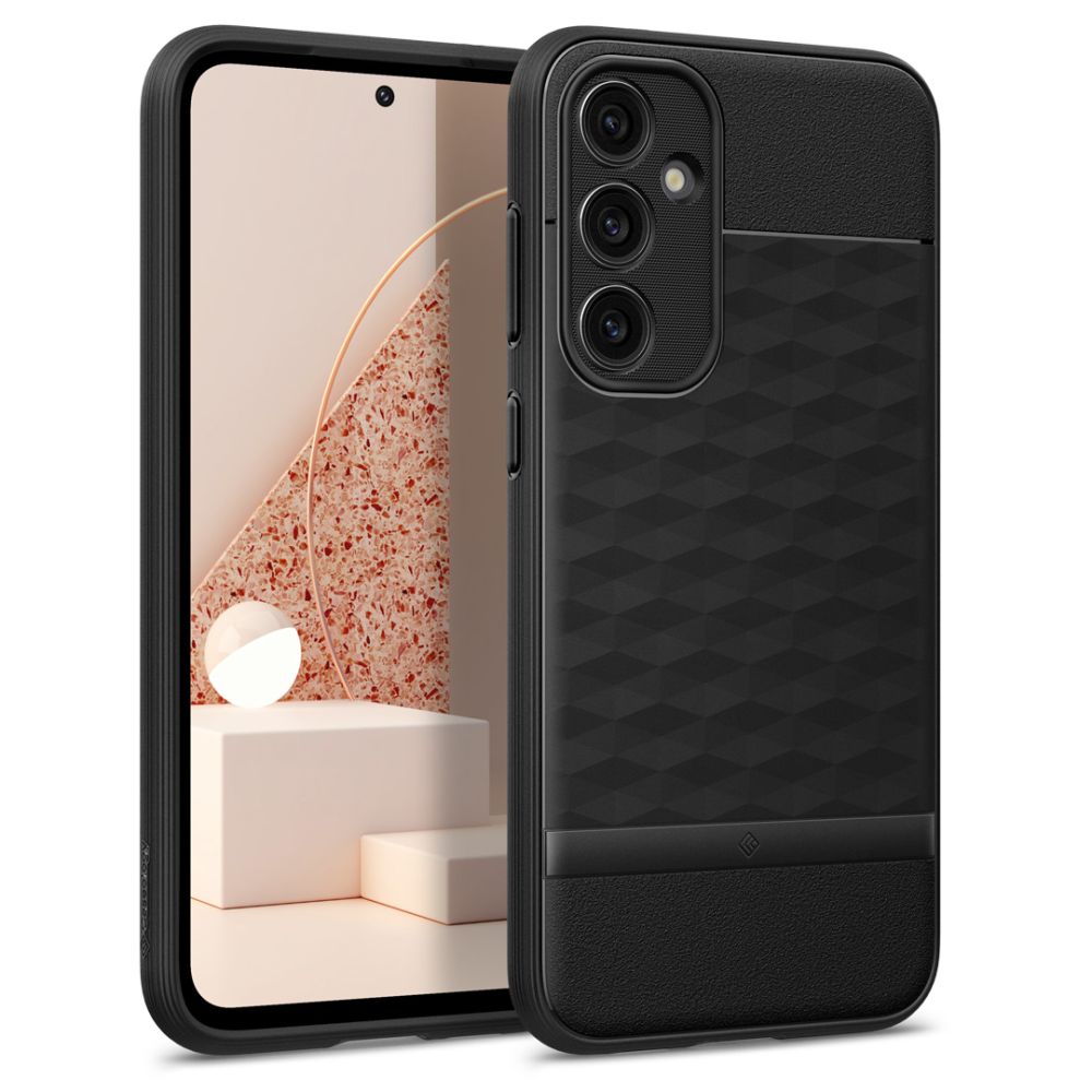Étui pour Samsung Galaxy S23 FE S711, Spigen, Caseology Parallax, Noir Mat